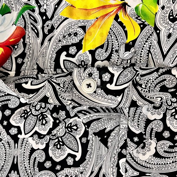 Richie Freeman For Teri Jon Silk Floral & Paisley Print Dress Midi Length Sz 10 - Picture 15 of 16